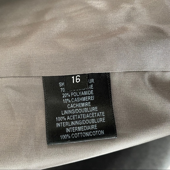 HiSO Wool & Cashmere Blend Walker Coat Grey size 16 - Picture 6 of 8